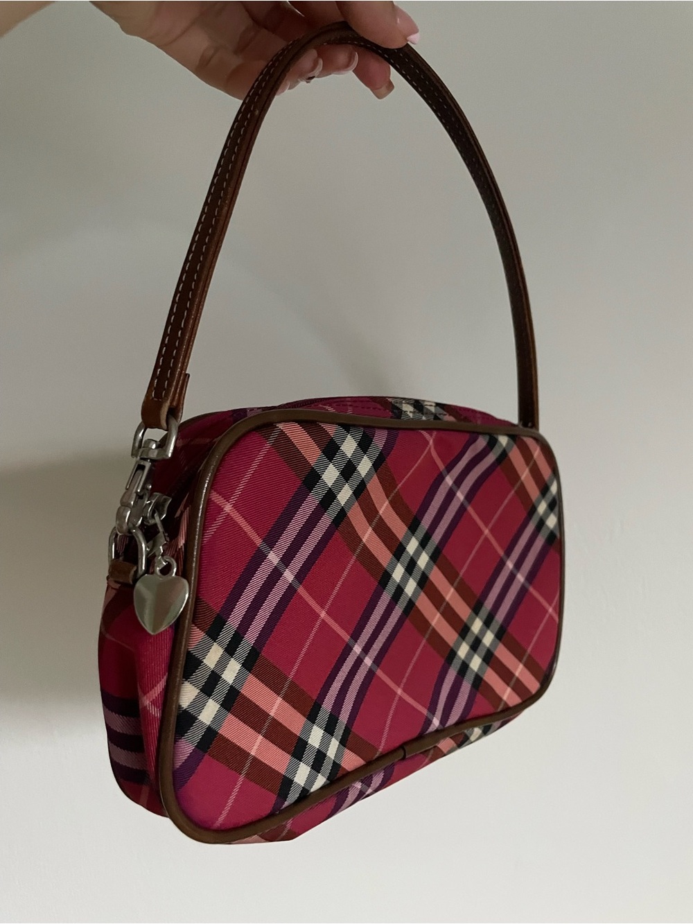 Authentic Burberry Nova Red Check Handbag